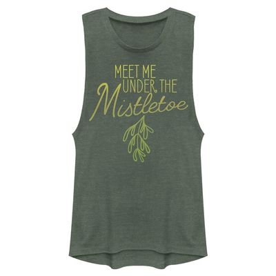 Fifth Sun Mistletoe Women's Muscle Tank, Pine Green Heather, XX-Large