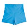 Liakada Girls' High-Waisted Athletic Shorts - Dance, Gymnastics & Cheer Practice Shorts with Free Scrunchie Teal view 1