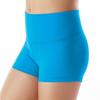 Liakada Girls' High-Waisted Athletic Shorts - Dance, Gymnastics & Cheer Practice Shorts with Free Scrunchie Teal view 3