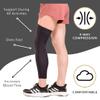 BraceAbility Compression Leg Sleeve - Full Thigh to Calf Copper-Infused Recovery Wrap for Shin Splints, Muscle Spasm Support, Tendonitis, Arthritis, Restless Leg Syndrome, Running Joint Pain (Small) view 3