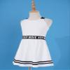 Kaerm Kids Girls 2 Pcs Golf Tennis Dress with Shorts Outfits Solid Color Sleeveless Sports Dress Badminton Outfits White A 8 Years view 3