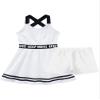 Kaerm Kids Girls 2 Pcs Golf Tennis Dress with Shorts Outfits Solid Color Sleeveless Sports Dress Badminton Outfits White A 8 Years view 4