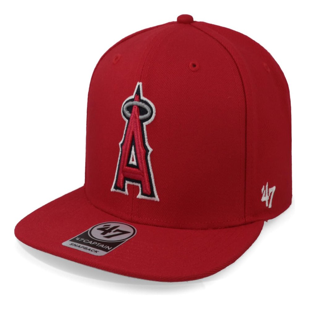 47 Los Angeles Angels No Shot Captain Adjustable Snapback Red Hat