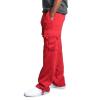Men's Outdoor Sweat Jogger Pants Cargo Cotton Sweatpants Athletic Pants Workout Trousers Outdoor Casual Work Pant Red view 3