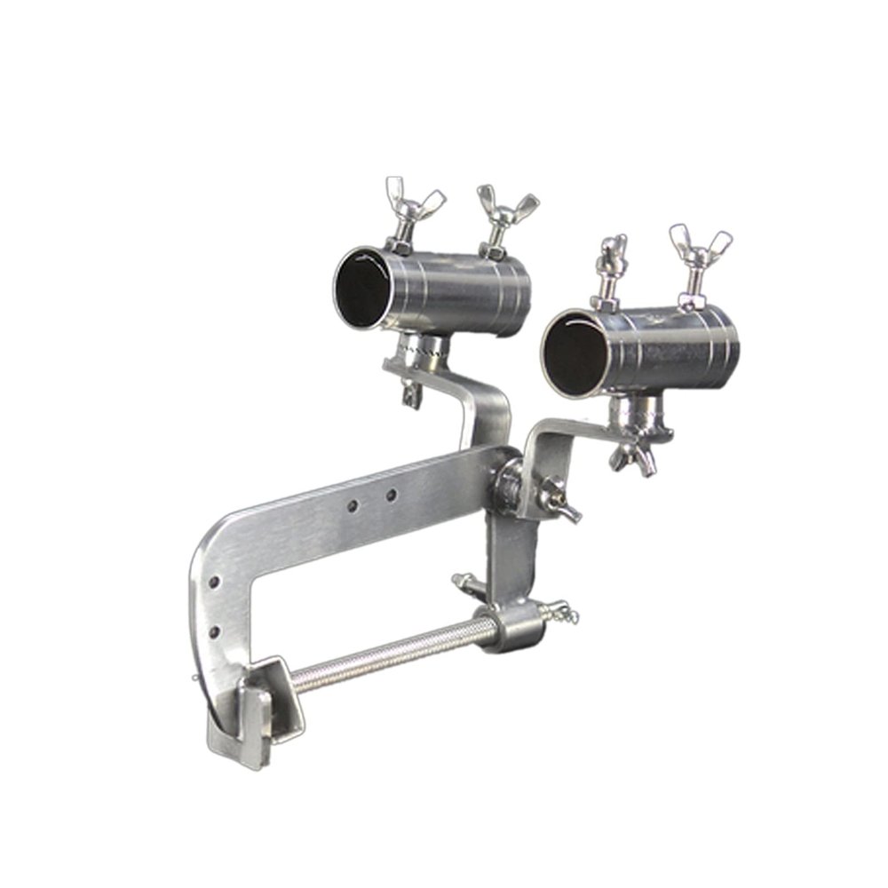 Fishing Stand Stainless Steel Turret Bracket Vertical Clip Black Pit Fishing Platform Raft Fishing Row Bridge Boat Railing Rod Hand Rod Holder Fishing Rod Holder ( Size : A )