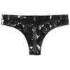Freebily Women's Zipper Crotch Booty Shorts Shiny Metallic Patent Leather Hot Pants Clubwear Black 3X-Large view 4