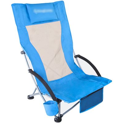 Camping Chair Camping Chair Portable Outdoor Camping Folding Chair, Arm Chair with Large Cup Holders, High Back Breathable Beach Chair, Side Organizer and Back Pocket (Color : B, Size : 33.4 in)