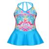 Moggemol Kids Teen Girls 3 Pieces Swimsuits Swim Skirts Bottoms Beach Surf Floral Print Tankini Bathing Suit Tie Dye 6 Years view 3