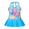 Moggemol Kids Teen Girls 3 Pieces Swimsuits Swim Skirts Bottoms Beach Surf Floral Print Tankini Bathing Suit Tie Dye 6 Years view 4