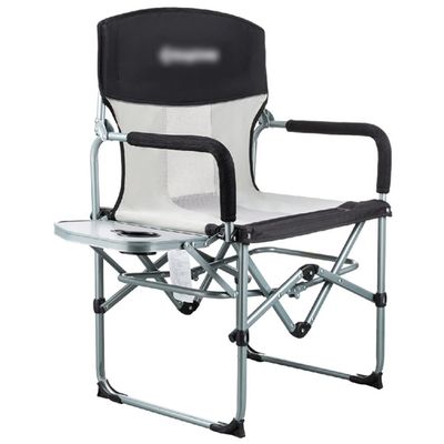 Camping Chair Camping Chair with Side Table Outdoor Portable Director's Chair, Foldable Fishing Chair with Cup Holder, Easy-to-Stow Beach Chair with Handles, Load Bearing 300lb
