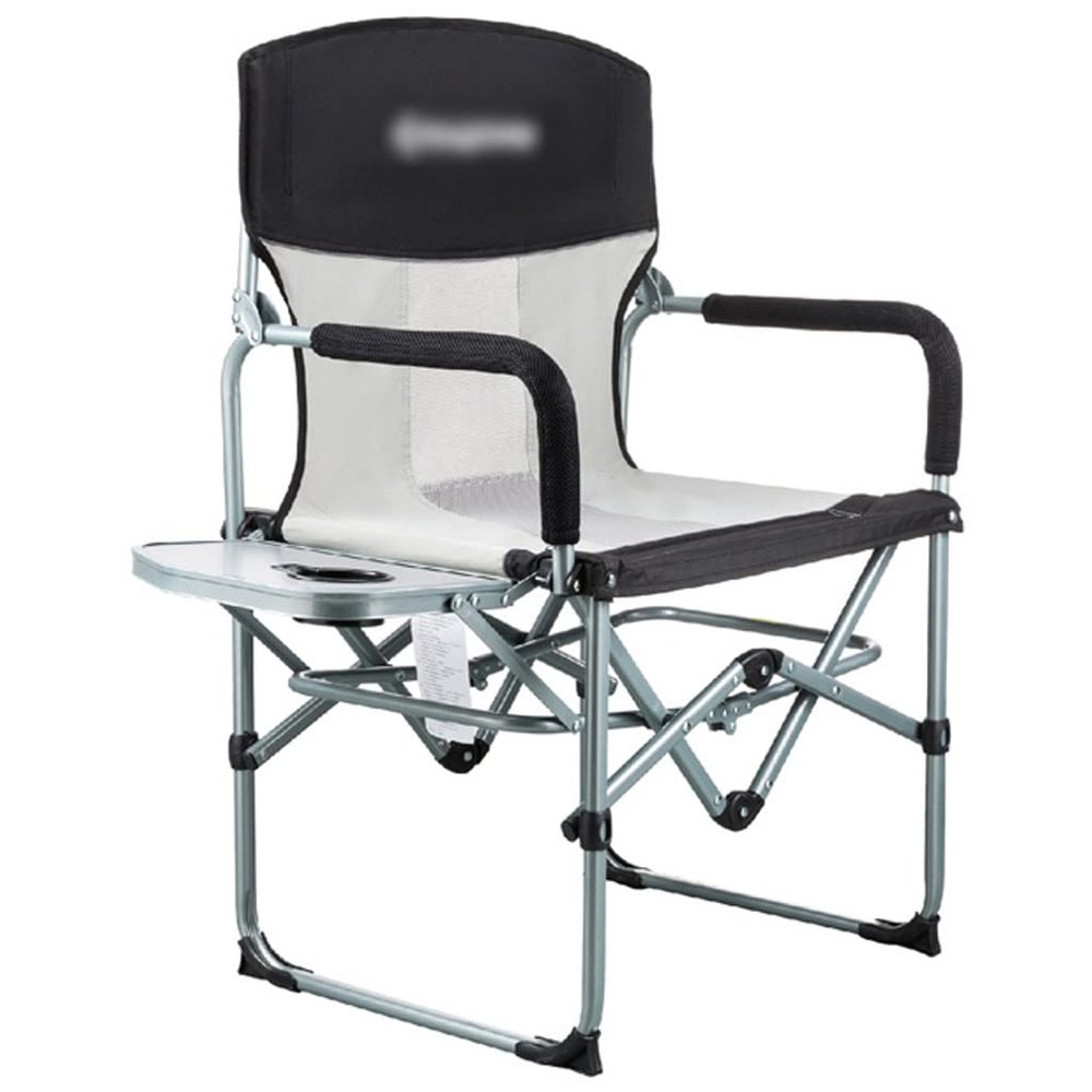 Camping Chair Camping Chair with Side Table Outdoor Portable Director's Chair, Foldable Fishing Chair with Cup Holder, Easy-to-Stow Beach Chair with Handles, Load Bearing 300lb