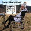Camping Chair Camping Chair with Side Table Outdoor Portable Director's Chair, Foldable Fishing Chair with Cup Holder, Easy-to-Stow Beach Chair with Handles, Load Bearing 300lb view 4