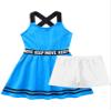 Kaerm Kids Girls 2 Pcs Golf Tennis Dress with Shorts Outfits Solid Color Sleeveless Sports Dress Badminton Outfits Blue A 8 Years view 4