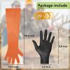 YUNVI Field Dressing Gloves for Deer Hunting and Veterinary Use - Includes Disposable and Nitrile Gloves Orange 30 Pairs view 2