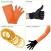 YUNVI Field Dressing Gloves for Deer Hunting and Veterinary Use - Includes Disposable and Nitrile Gloves Orange 30 Pairs view 4