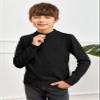 GAMISOTE Boys Sweater Quarter Zip Up Chunky Knit Mock Neck Warm Pullver Kids Knitwear Black view 2