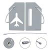 5Pack Silicone Luggage Tag with Name ID Card Perfect to Quickly Spot Luggage Suitcase by Ovener (Gray) view 3
