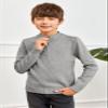 GAMISOTE Boys Sweater Quarter Zip Up Chunky Knit Mock Neck Warm Pullver Kids Knitwear Grey view 3