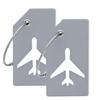 Silicone Luggage Tag with Name ID Card Perfect to Quickly Spot Luggage Suitcase (Gray) view 1