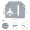 Silicone Luggage Tag with Name ID Card Perfect to Quickly Spot Luggage Suitcase (Gray) view 2