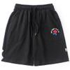 BINPAW Boys Shorts Drawstring Waist Cotton Athletic Casual Sweat Shorts, Black, 5-6 Years = Tag 130