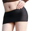 ACSUSS Sexy Women's Sheer Ultra See Through Low Waist Micro Mini Skirts Pencil Skirt 4# Black One Size