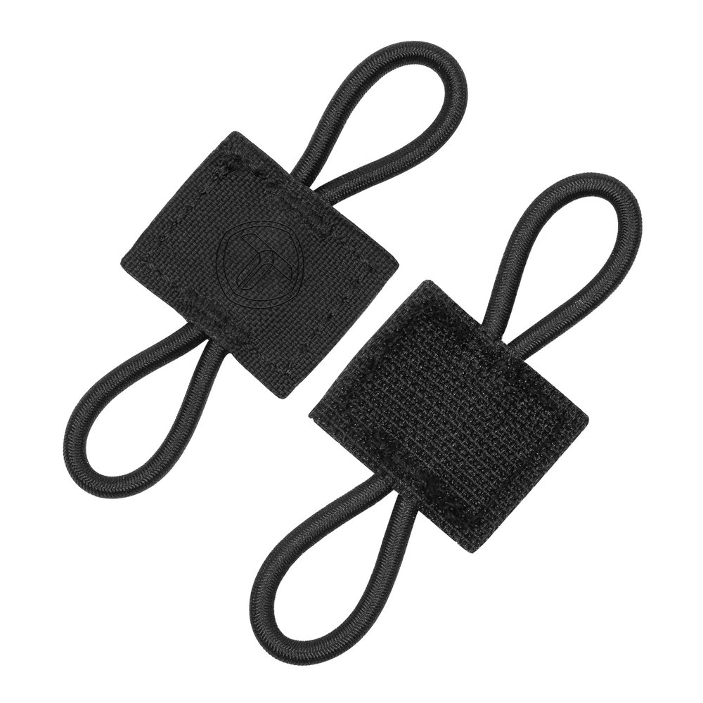 Binding Retainer MOLLE Webbing Elastic Binding Ribbon for MOLLE Backpacks (2PCS) 500D Nylon (Black)
