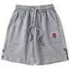BINPAW Boys Shorts Drawstring Waist Cotton Athletic Casual Sweat Shorts, Grey, 7-8 Years = Tag 140