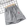 BINPAW Boys Shorts Drawstring Waist Cotton Athletic Casual Sweat Shorts, Grey, 7-8 Years = Tag 140 view 4