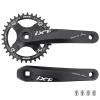 DJC MTB Crankset Square Tapered Hole 104BCD with Chainring 32 34 36 38T 170mm 175mm Bike Crankset Aluminum Black red (175mm Black, 36T) view 1