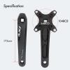 DJC MTB Crankset Square Tapered Hole 104BCD with Chainring 32 34 36 38T 170mm 175mm Bike Crankset Aluminum Black red (175mm Black, 36T) view 2