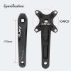 DJC MTB Crankset Square Tapered Hole 104BCD with Chainring 32 34 36 38T 170mm 175mm Bike Crankset Aluminum Black red (170mm Black, 38T) view 2