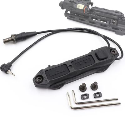 Jmtac Augmented Dual Remote Pressure Switch Assembly for M Series Scout Light and PEQ Box 2.5 Plug Double Tape Switches (Black-2.5 Plug)