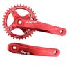 DJC MTB Crankset Square Tapered Hole 104BCD with Chainring 32 34 36 38T 170mm 175mm Bike Crankset Aluminum Black red (170mm red, 34T) view 1