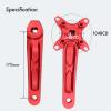 DJC MTB Crankset Square Tapered Hole 104BCD with Chainring 32 34 36 38T 170mm 175mm Bike Crankset Aluminum Black red (170mm red, 34T) view 2