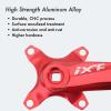 DJC MTB Crankset Square Tapered Hole 104BCD with Chainring 32 34 36 38T 170mm 175mm Bike Crankset Aluminum Black red (170mm red, 34T) view 3