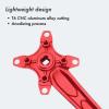 DJC MTB Crankset Square Tapered Hole 104BCD with Chainring 32 34 36 38T 170mm 175mm Bike Crankset Aluminum Black red (170mm red, 34T) view 4