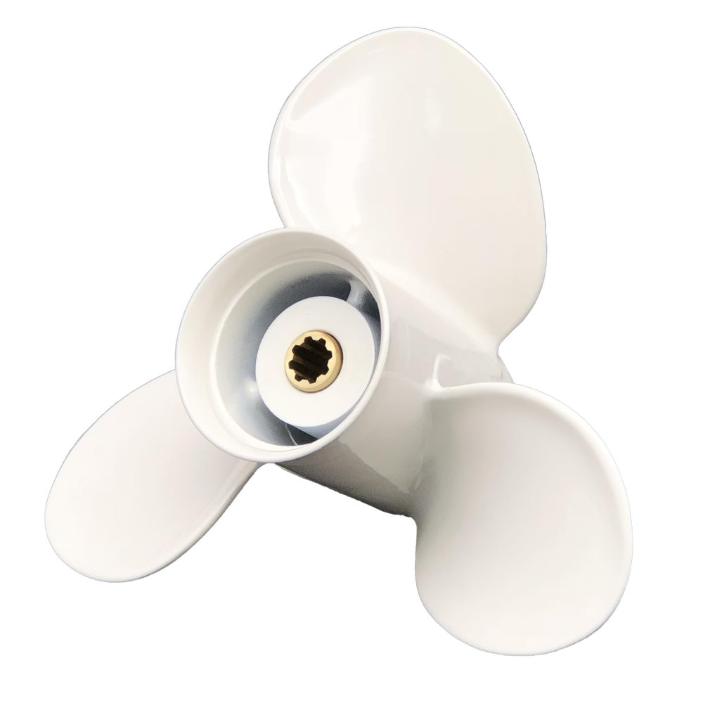 RASON-REX OEM Grade Aluminum Outboard 3 Blades Propeller for Yamaha 4-Strokes Outboard Engines 9.9-15HP (9 1/4X8,9 1/4X9, 9 1/4x10,9 1/4x11,9 1/4x12) with 8 Spline Tooth,RH (9 1/4x8)