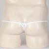 easyforever Men's Sheer Mesh See Through Low Rise T-Back G-String Thongs Bikini Briefs Underwear White Type A Medium view 4