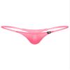 easyforever Men's Sheer Mesh See Through Low Rise T-Back G-String Thongs Bikini Briefs Underwear Pink Type A Medium view 1