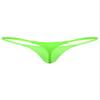 easyforever Men's Sheer Mesh See Through Low Rise T-Back G-String Thongs Bikini Briefs Underwear Green Type A Medium view 2