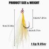 Streamer Fly Fishing Flies - 6pcs Clouser Minnow Fishing Flies Fly Fishing Lures for Flounder Salmon Trout Sea Bass Steelhead Freshwater Saltwater Fishing Teaser Hook Lures view 3