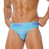 AIMPACT Mens Swim Briefs Graphic Print Vintage Swimwear Quick Dry Bathing Suir Sexy Bikini Swimsuit for Men (Blue) view 1