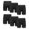 JanJean Kids Girls 6Pcs Solid Color Lace Trim Boyshort Underwear Safety Dress Stretchy Shorts Yoga Gymnastic Active Shorts Black 15-16 Years view 1