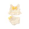 Swimsuits Suit Girl Striped Toddler Bikini Bow Set Swimsuit Baby Kids Swimwear Bathing 2pc Girls Swimwear (Yellow, 120) view 1