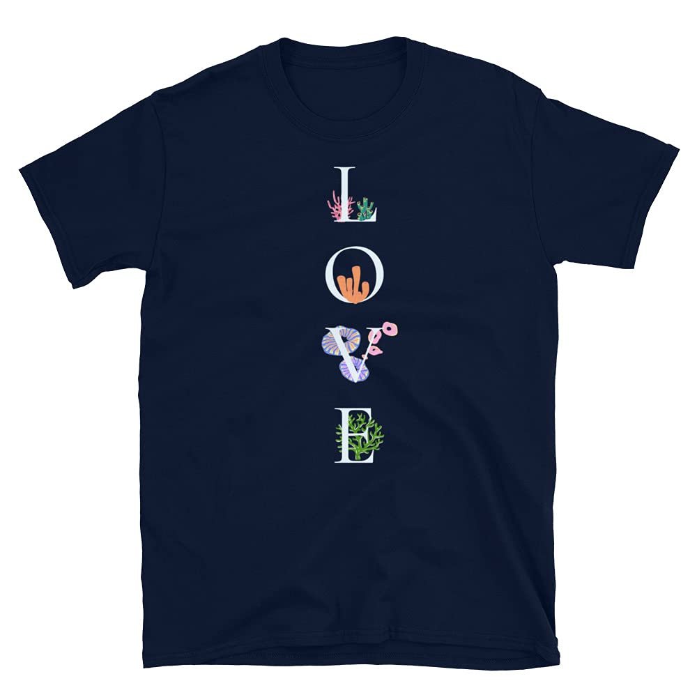 Love - Coral Reef Tank - Cute Saltwater Aquarium Lover - Coral Lover - Reef Tank Gift Navy