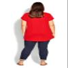 Avenue Women's Plus Size Top - 3 Bar V-Neck view 3