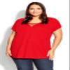 Avenue Women's Plus Size Top - 3 Bar V-Neck view 4