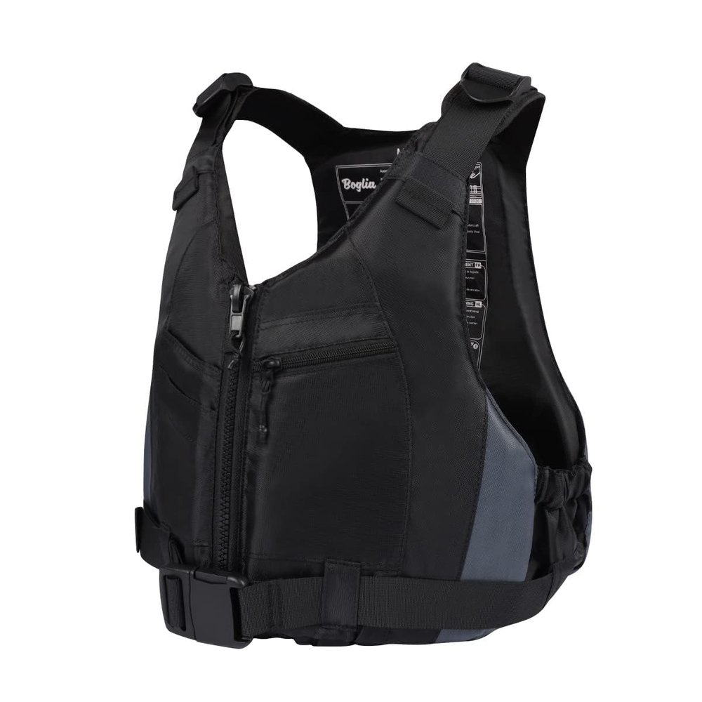Yueta Swim Vest for Adults, Adjustable Size Buoyancy Aid Jacket for Swimming, Kayaking, Boating (Black, XS/S)