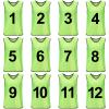 TopTie Sets of 12 (#1-12, 13-24) Numbered/Blank Scrimmage Training Vests Soccer Bibs Sports Pinnies-White [#13 to 24]-L view 3
